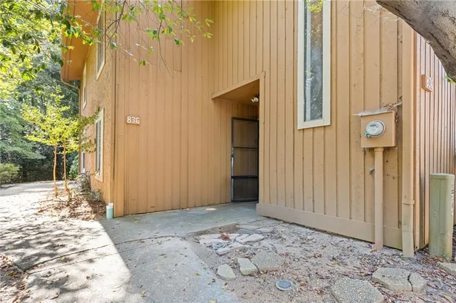 a view of a backyard of a house