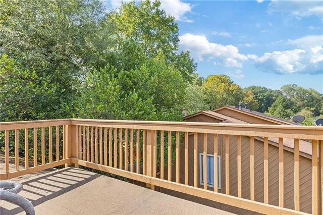 a view of a wooden fence