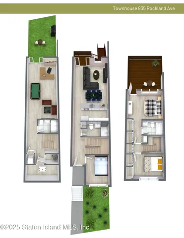 a picture of a living room with a floor to ceiling window and kitchen