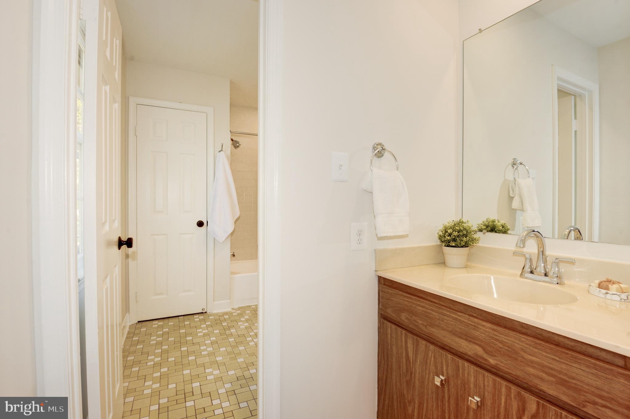 10809 Cross School Road Reston, VA 20191 - Photo 41 of 60 a bathroom with a sink and a mirror