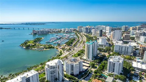 a view of lake and city