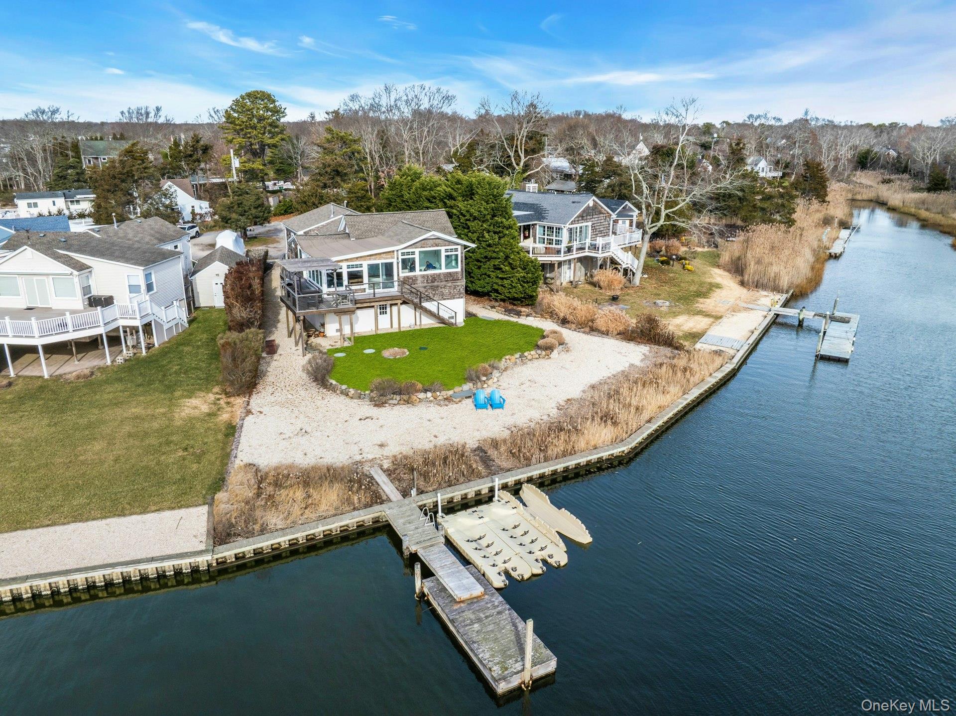 7 Springville Circle Hampton Bays, NY 11946 - Photo 37 of 43 Drone / aerial view of a nearby body of water
