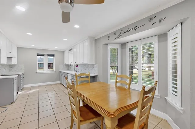 a view of kitchen with breakfast area