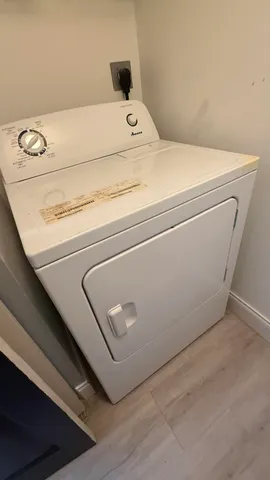 a close up view of washer and dryer