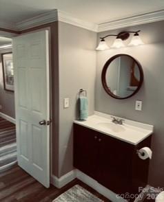 1638 Hughes Gap Road Bakersville, NC 28705 - Photo 8 of 12 a bathroom with a sink and a mirror