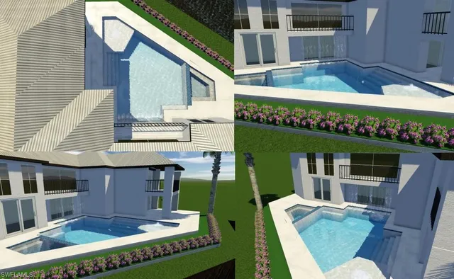 a view of house with a yard and furniture