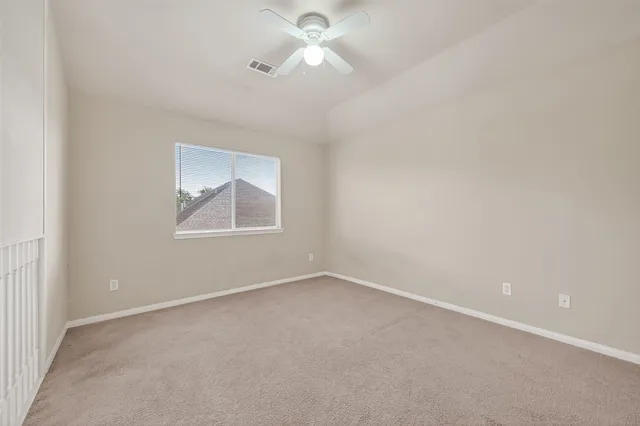 an empty room with a window