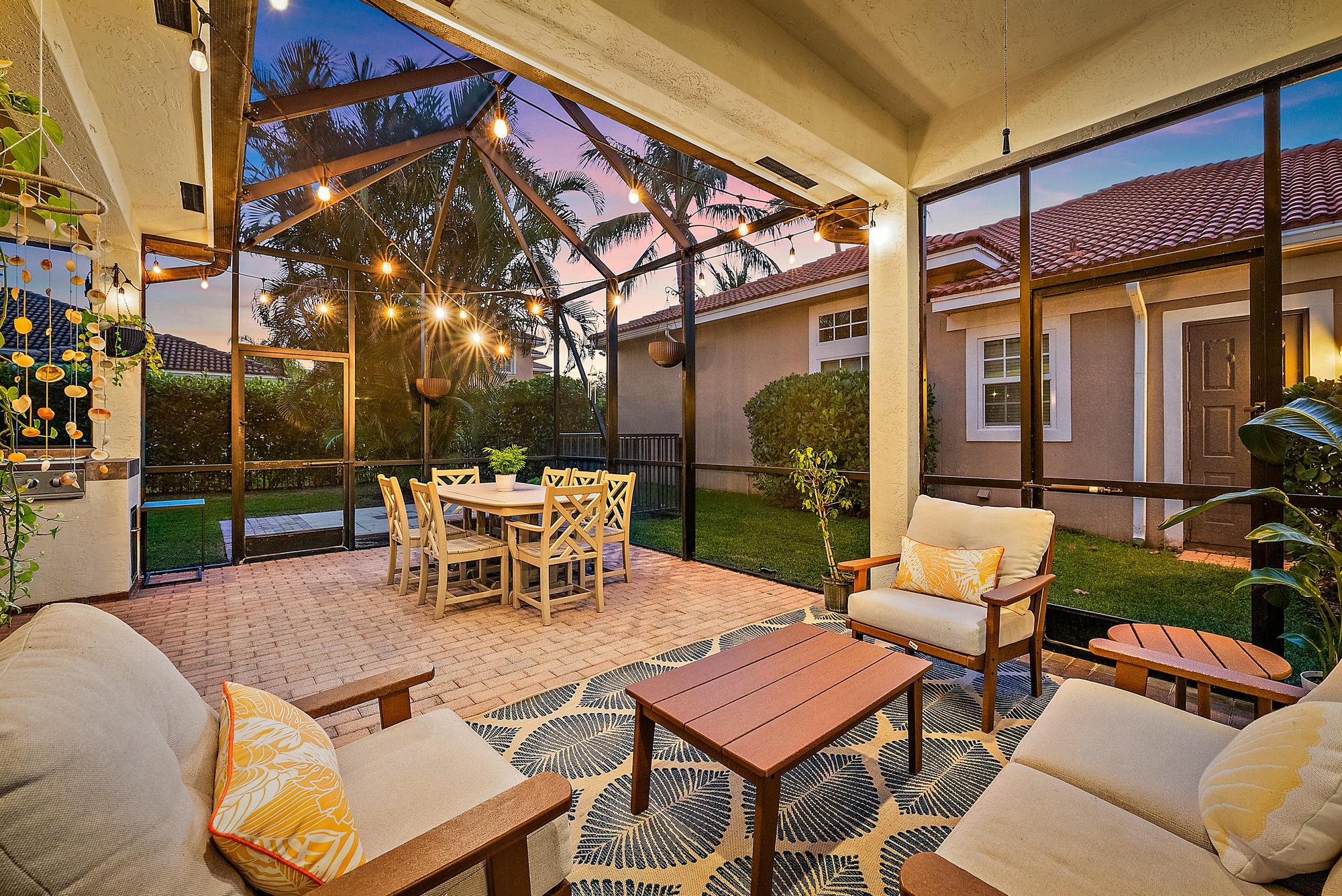 114 Via Santa Cruz Jupiter, FL 33458 - Photo 30 of 48 Covered Lanai & Screened in Patio