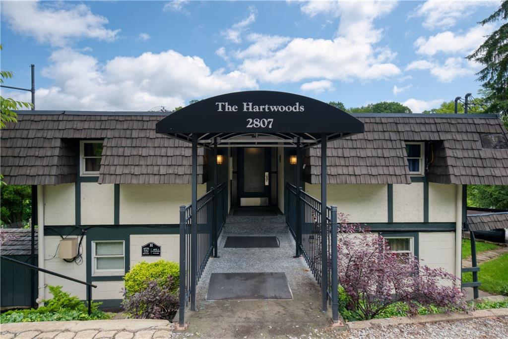 a front view of a house