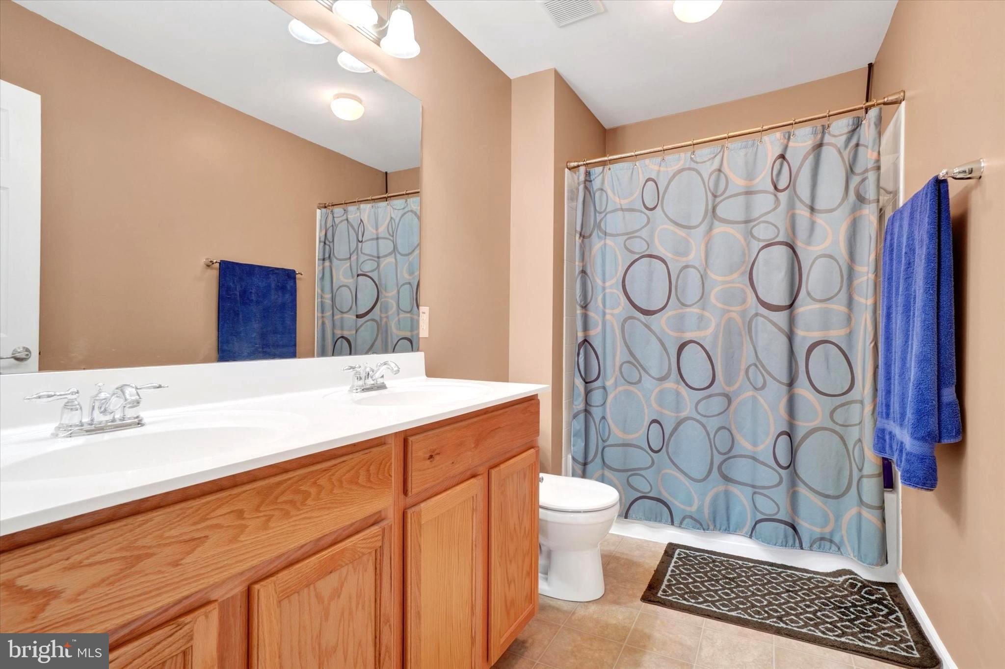 2512 Codorus Lane Spring Grove, PA 17362 - Photo 30 of 42 a spacious bathroom with a sink a toilet and shower curtain