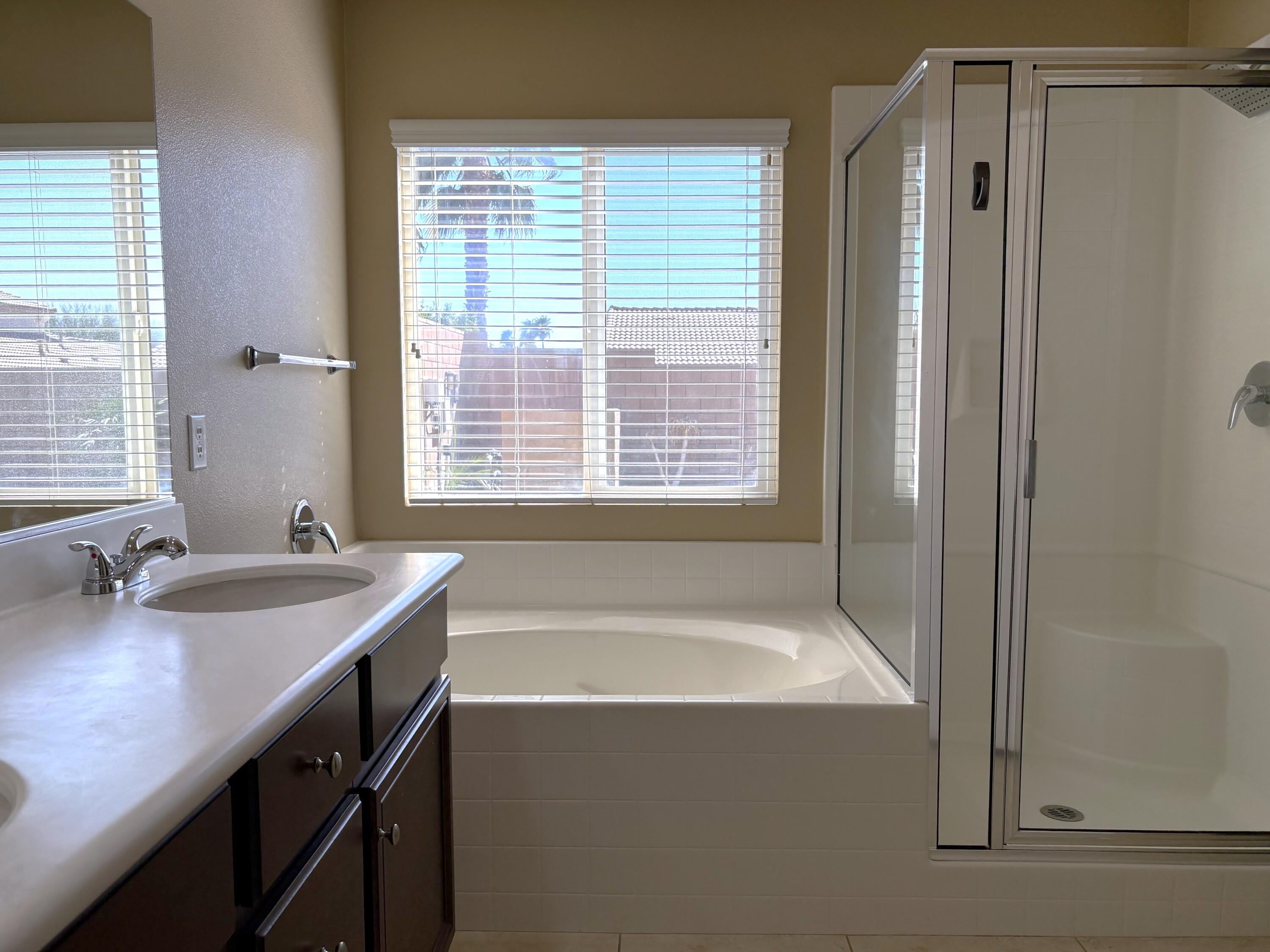 84175 Tramonto Way Indio, CA 92203 - Photo 11 of 22 a bathroom with a tub sink and mirror