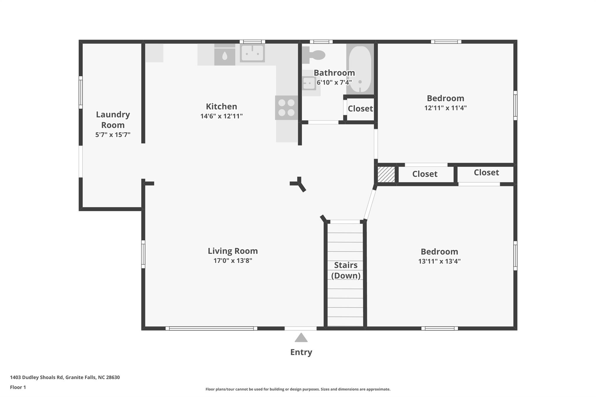 1403 Dudley Shoals Road Granite Falls, NC 28630 - Photo 17 of 20 a picture of a wall with a white wall and a white wall