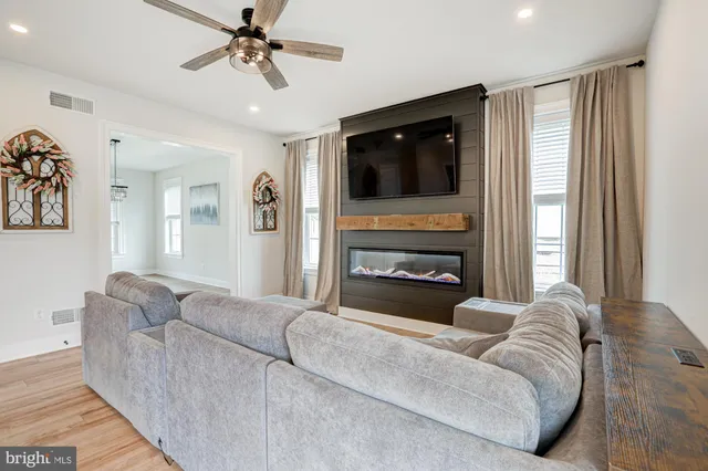 a view of cabinets with wooden floor