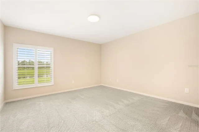 an empty room with a window