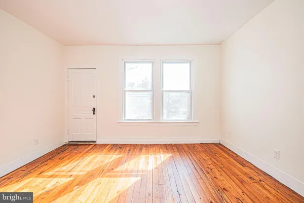 an empty room with a window