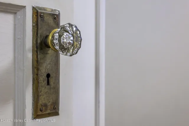 a close view of door lock