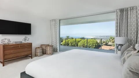 a bathroom with a double vanity sink and mirror