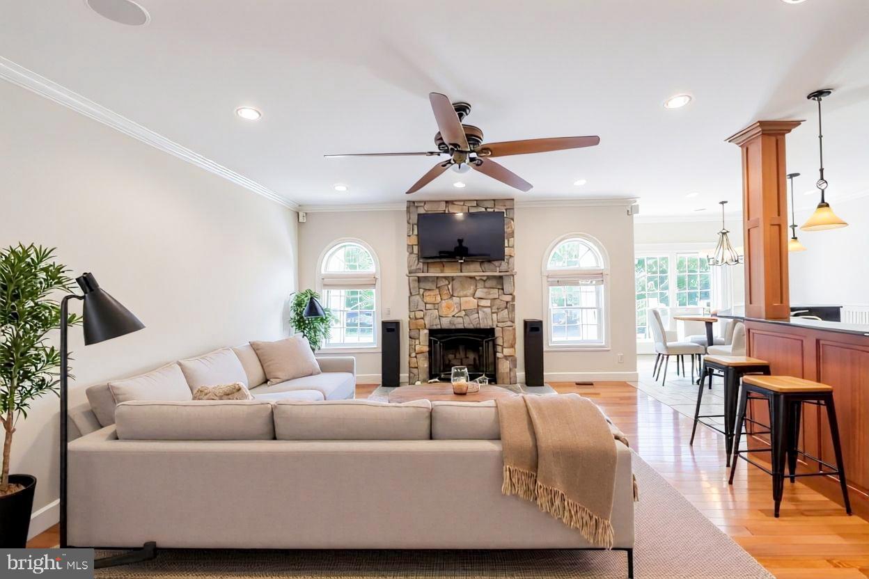 1060 West King Road Malvern, PA 19355 - Photo 12 of 90 a living room with furniture and a fireplace