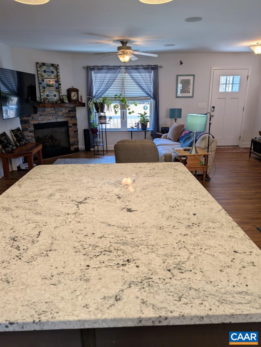 4489 Campbell Road Troy, VA 22974 - Photo 10 of 33 a living room with furniture a window and a flat screen tv