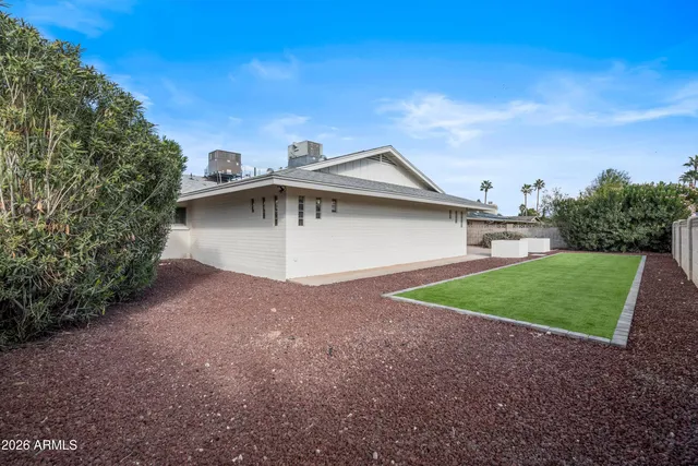 a view of outdoor space yard and garage