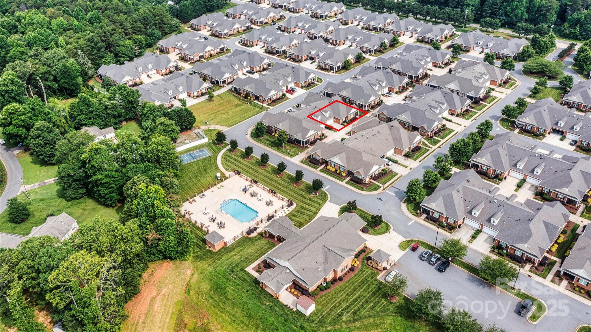 2369 Stardust Court Denver, NC 28037 - Photo 34 of 42 an aerial view of residential houses with outdoor space