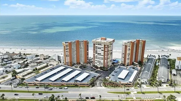 a view of an ocean and beach