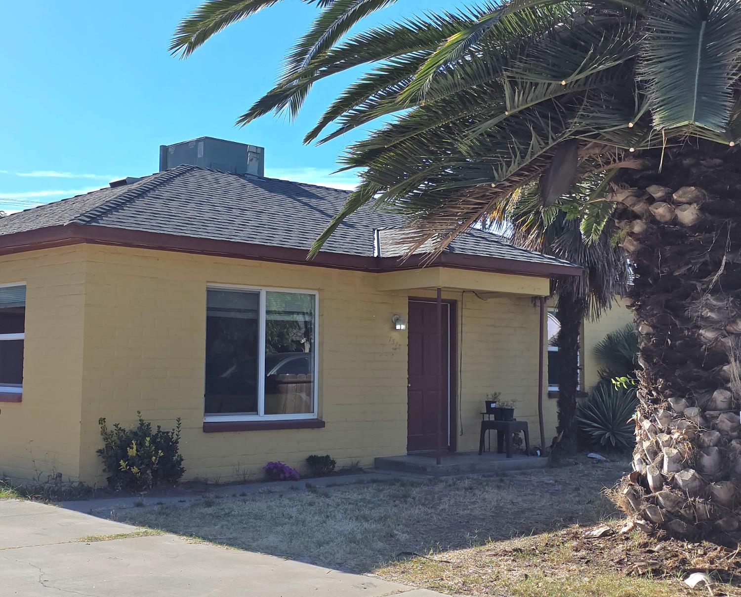 a front view of a house