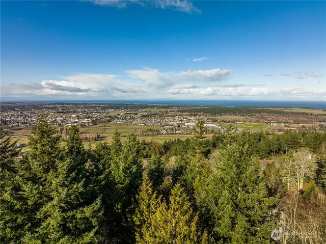 a view of city and mountain