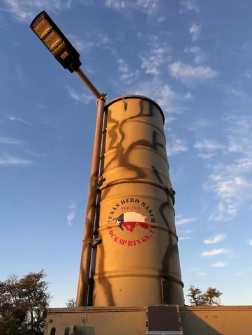 a view of tall building