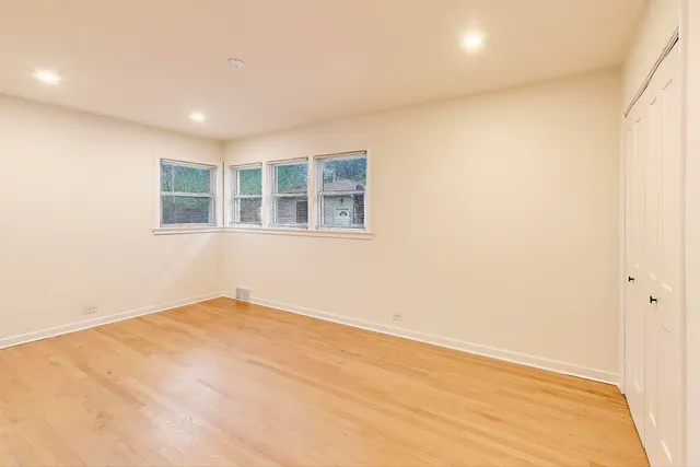 an empty room with a window