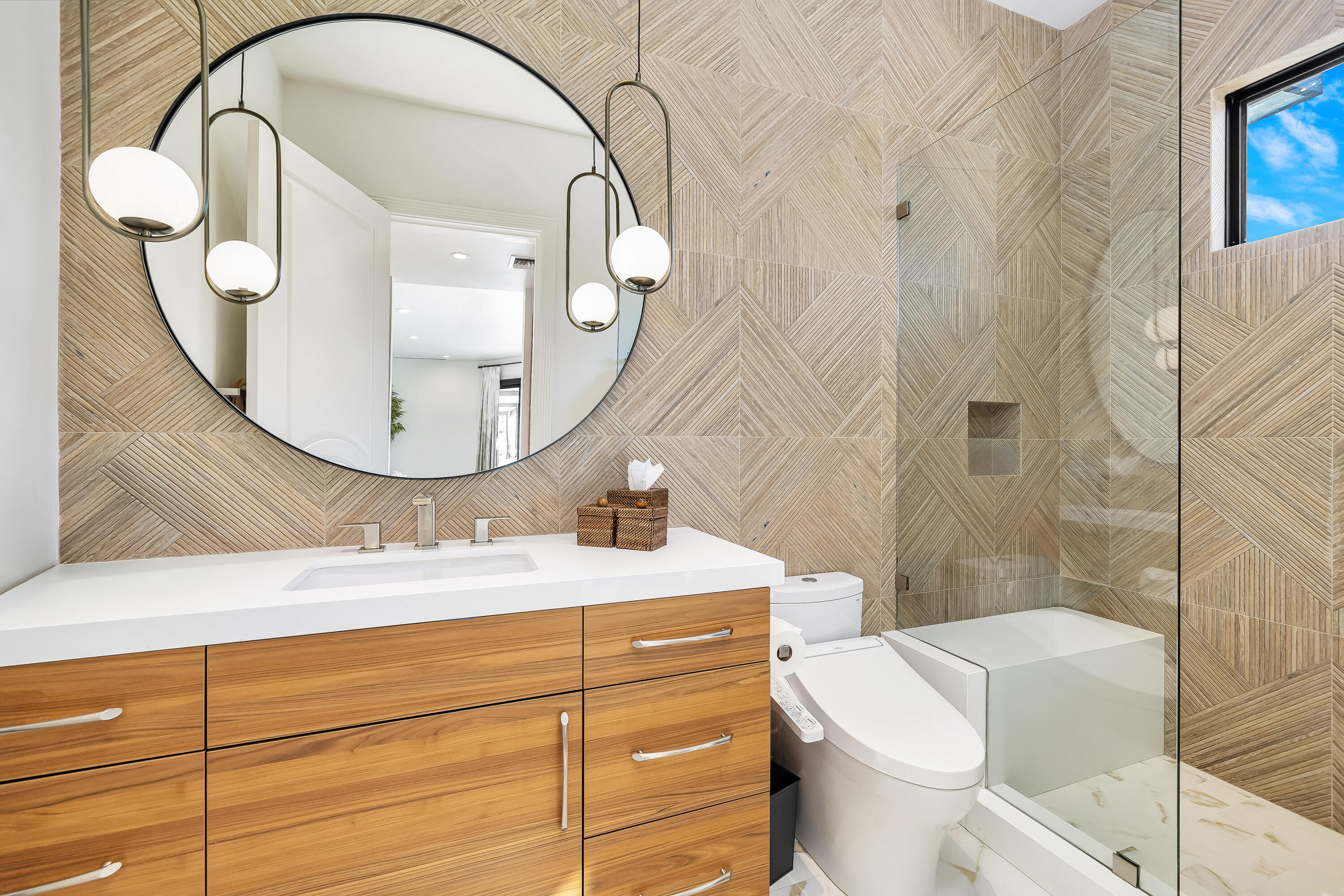 40440 Morningstar Road Rancho Mirage, CA 92270 - Photo 45 of 64 a bathroom with a sink mirror vanity and toilet