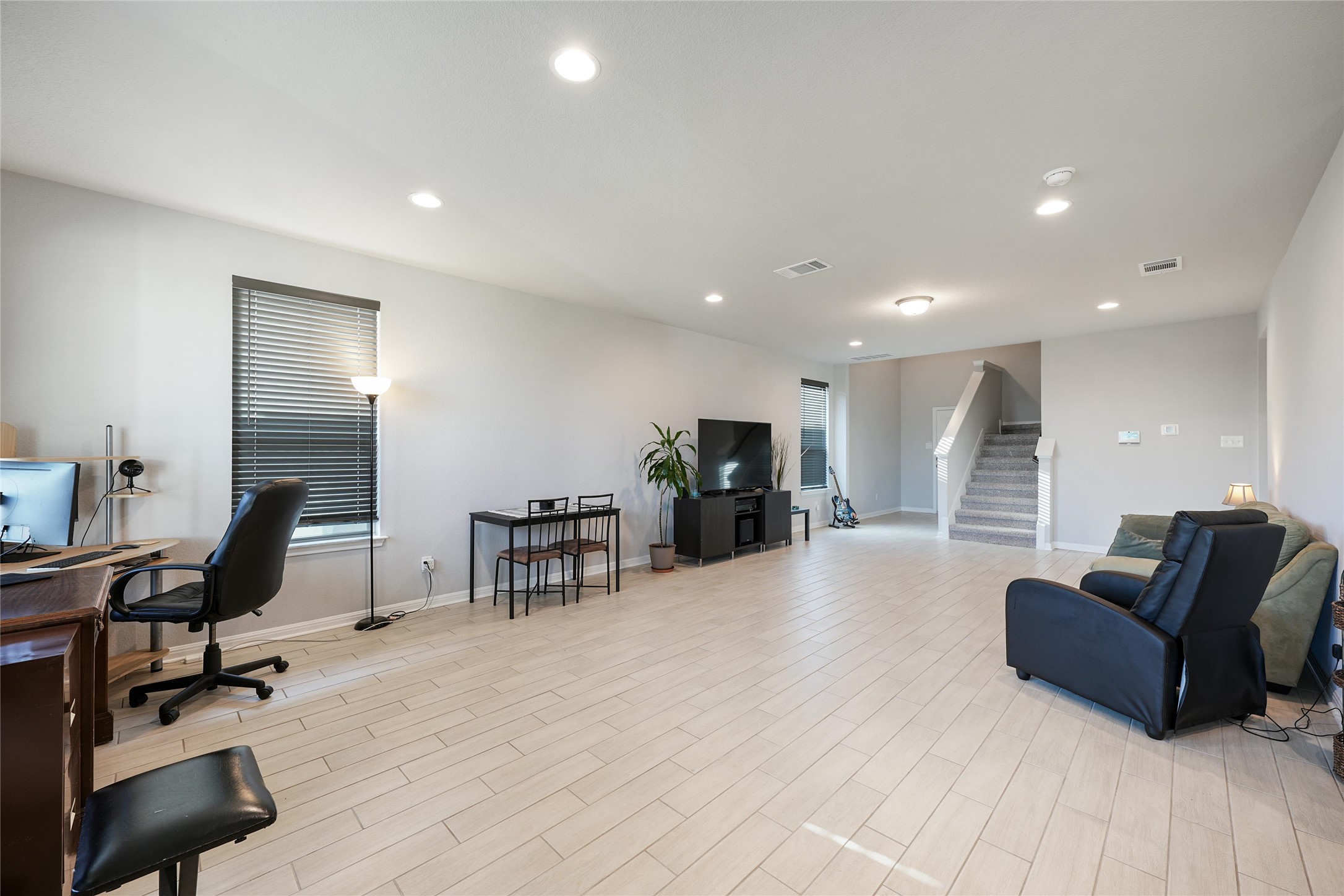 108 Drifter Lane Jarrell, TX 76537 - Photo 4 of 12 Office space featuring wood finish floors and recessed lighting