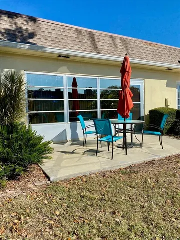 a view of outdoor space with seating area