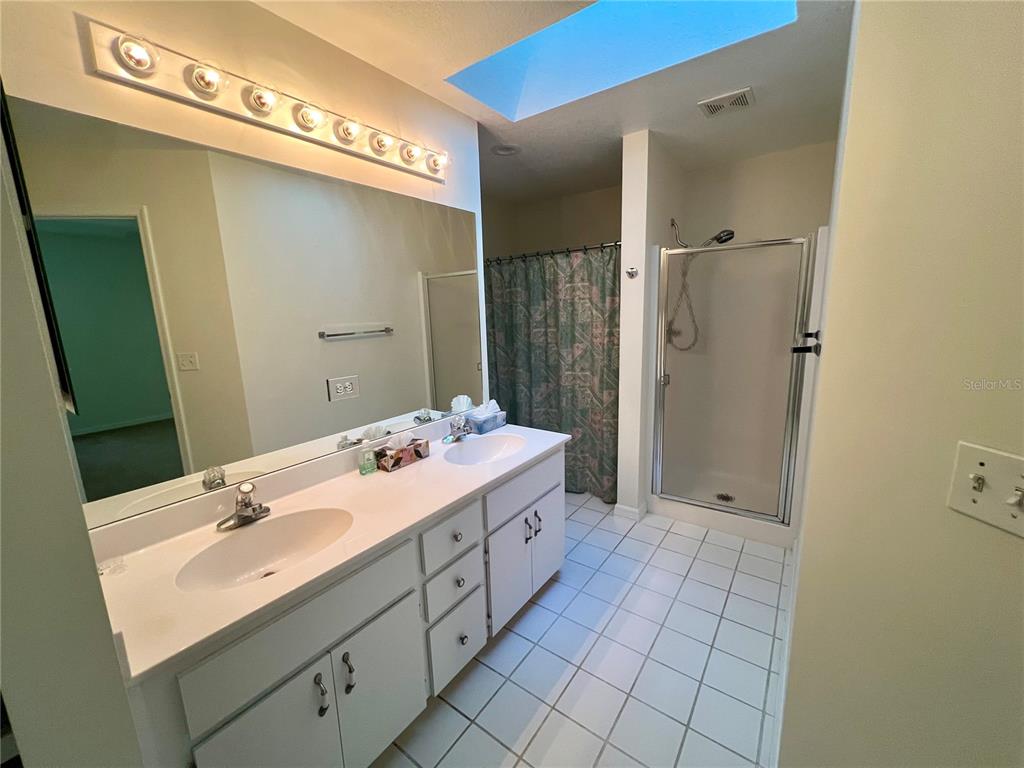 7205 Southwest 115th Place Ocala, FL 34476 - Photo 18 of 24 a spacious bathroom with a double vanity sink mirror and shower