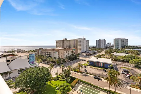 a view of city and ocean