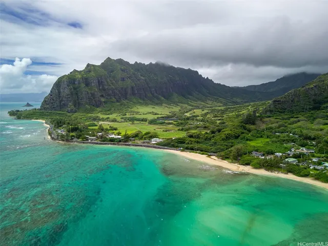 a view of an outdoor space and mountain view