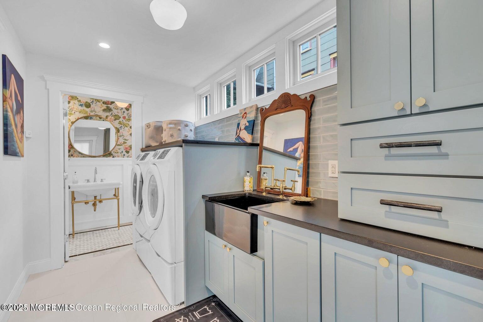 69 Webb Avenue Ocean Grove, NJ 07756 - Photo 37 of 70 a view of a kitchen with fridge and workspace