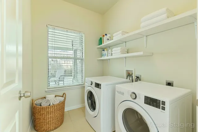 a spacious bedroom with a bed and a large window