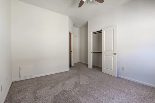 an empty room with an entryway