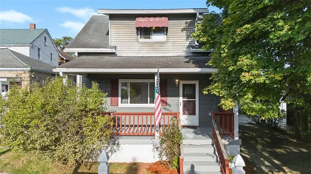 front view of a house with a porch