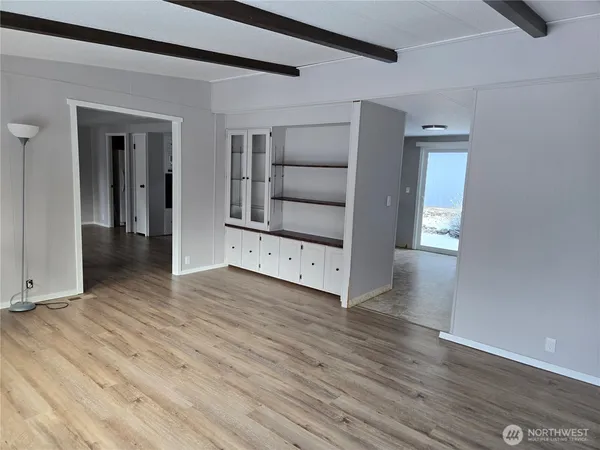 an empty room with a window