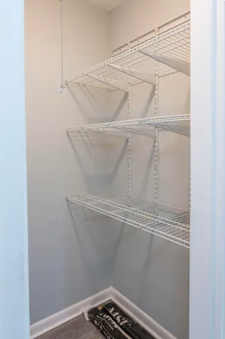 a close view of a vanity in the cabinet