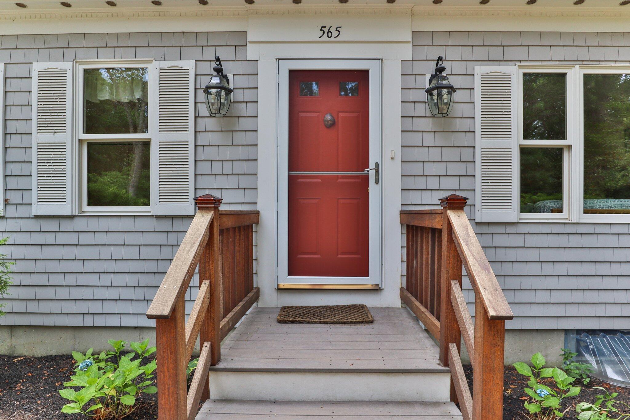 565 Sampsons Mill Road Cotuit, MA 02635 - Photo 9 of 87 a view of front door of house