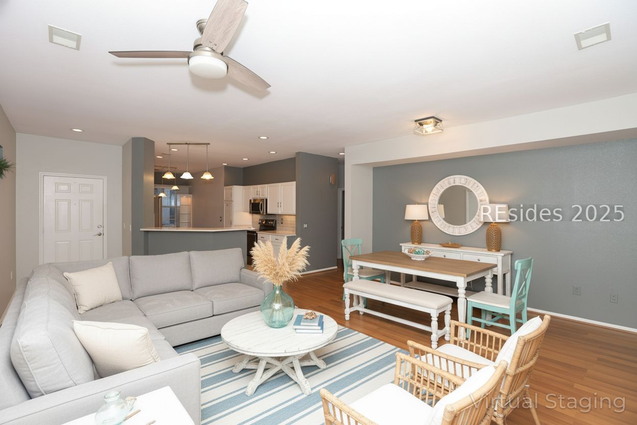 14 Andover Place Bluffton, SC 29909 - Photo 17 of 64 Virtual Staging of Great Room & Dining Area