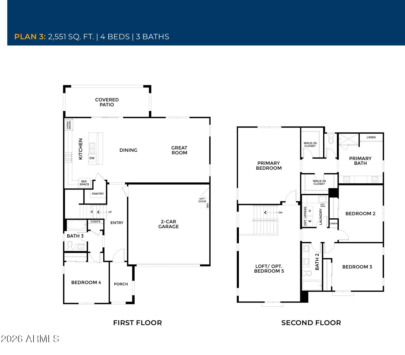2270 South Swan Court Gilbert, AZ 85295 - Photo 5 of 5 plan 3 mls floor plan
