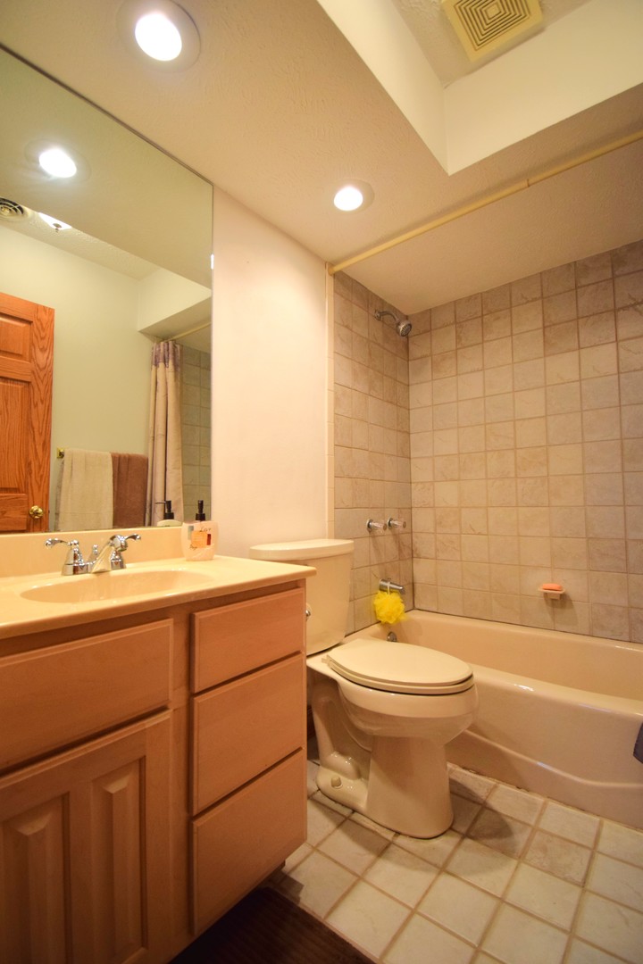 12863 Bowling Alley Road Benton, IL 62812 - Photo 43 of 50 a bathroom with a double vanity sink toilet and shower