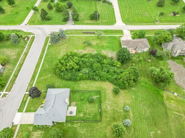 a view of a big yard with potted plants