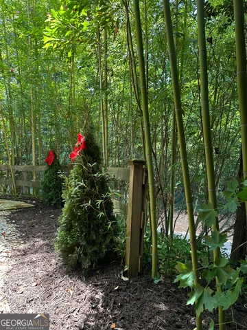 a view of a brick house with a door
