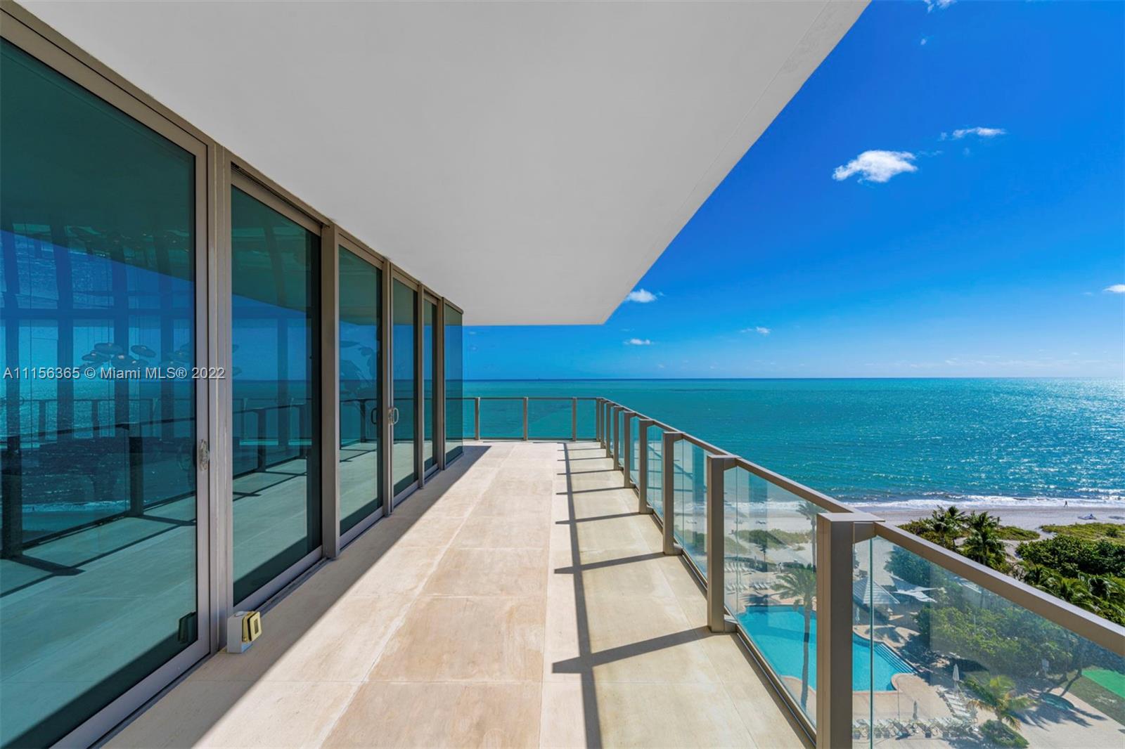 360 Ocean Drive, Unit 1101S Key Biscayne, FL 33149 - Photo 38 of 65 a balcony with view of swimming pool