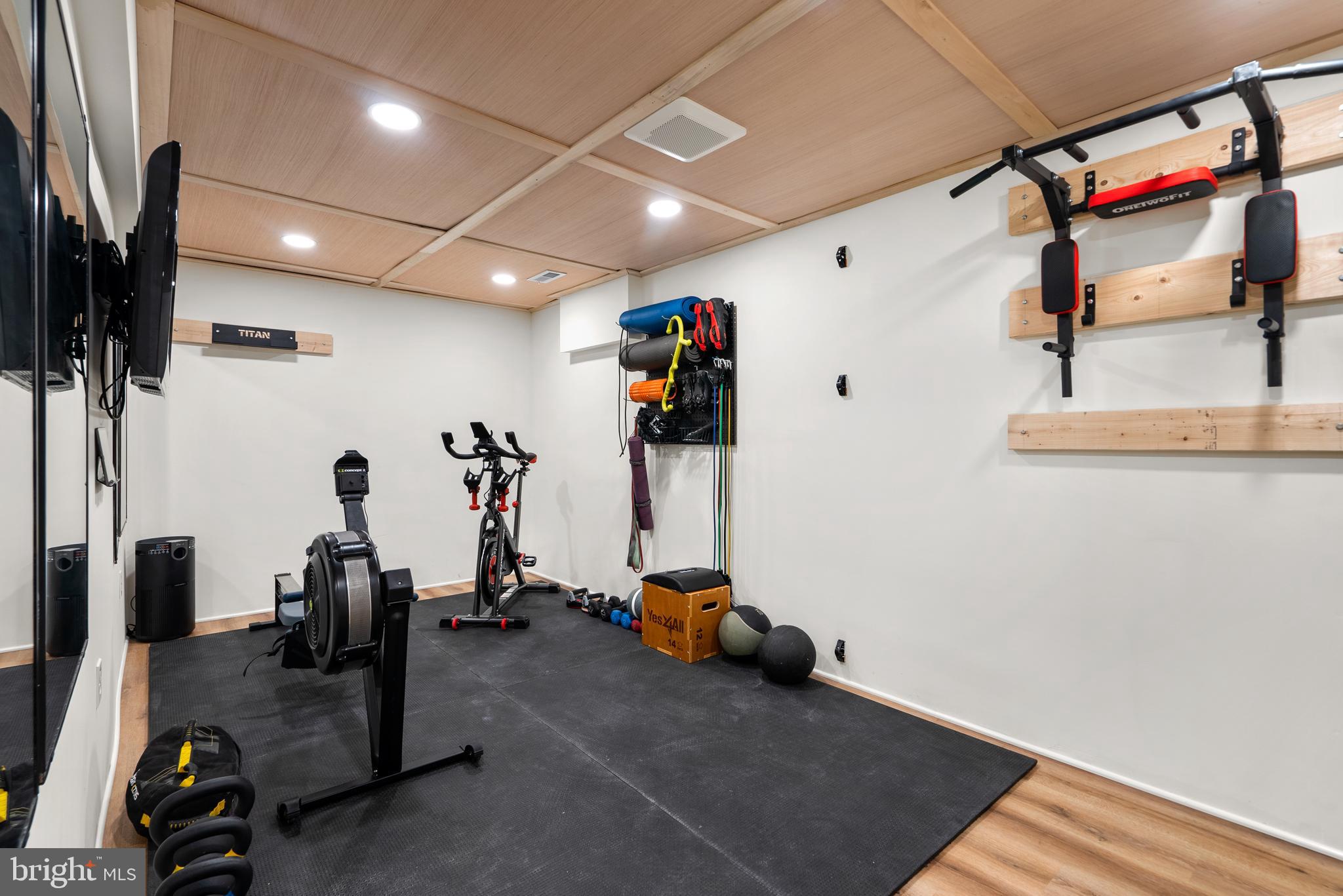 5213 Bradfield Drive Burke, VA 22015 - Photo 35 of 48 a view of a room with gym equipment